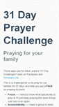 Mobile Screenshot of 31dayprayerchallenge.com